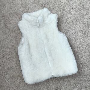 Carter's Ivory Faux Fur Zip Up Vest Sz 6x